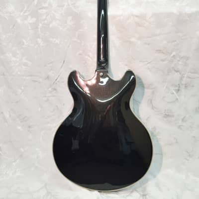 D'Angelico Premier DC 335 Style Semi-Hollow Body Electric Guitar-Black Flake-NEW! image 4