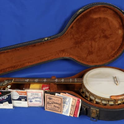 Vintage 1927 Paramount Aristocrat 4 String Tenor Banjo w/ Original Case Wow! for sale