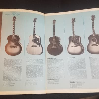 Gibson Flat Tops , Classics, Banjos, Tenors Catalog 1963 Color Cover B&W Inside image 2
