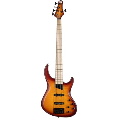 MTD Kingston Saratoga Deluxe 5 String Electric Bass - Deep Cherry Burst image 2