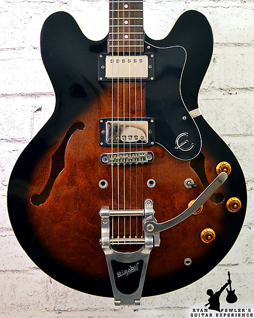 1990s Epiphone Dot Vintage Sunburst w/ Bigsby Tremolo