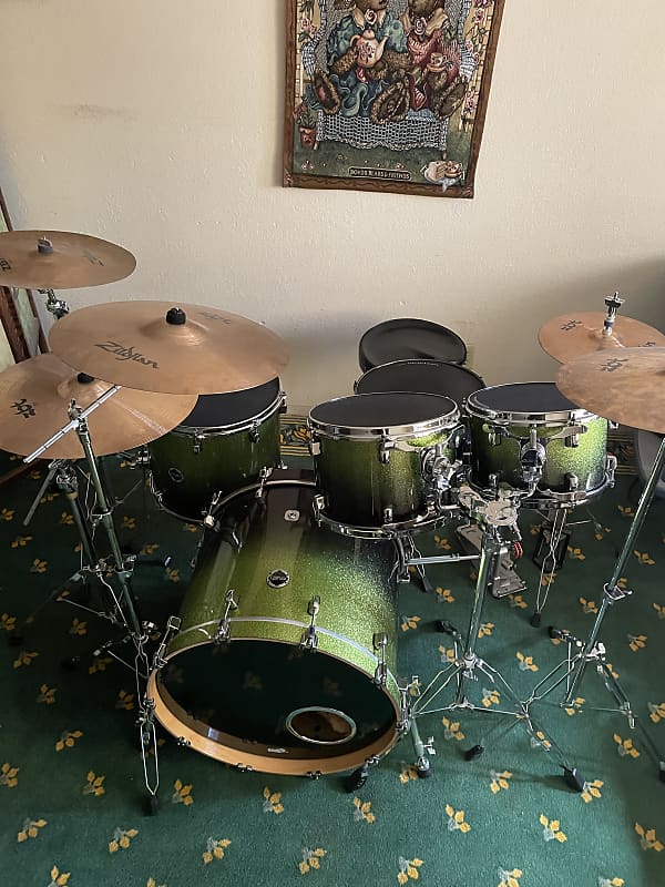 Crush Sublime maple drum kit with cymbals and stands Reverb