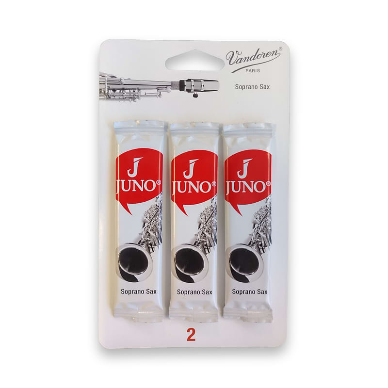 Juno Soprano Sax Reeds 3Pack Strength 2 (JSR512/3) Reverb
