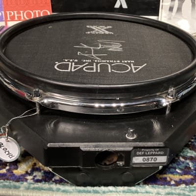 Hart Dynamics - Rick Allen's Def Leppard Adrenalize Tour, 10" Hart AcuPad Trigger Pad (RA #2078) AUTOGRAPHED HEAD!! 1990s - Gold image 12