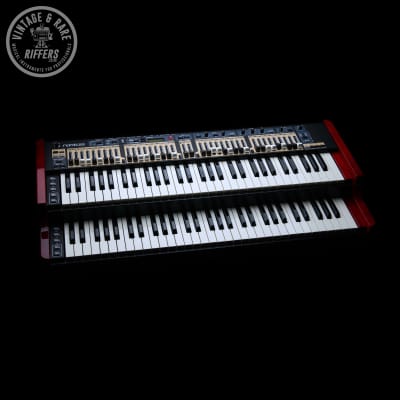 Nord C2D Dual 61-Key Manual Combo Organ V2.3 (2012-2019) Black with Red Wood Sides Made in Sweden Electric Piano Leslie Rotary Farfisa Emulation Keyboard