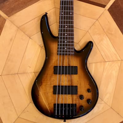 Washburn XB-600 6 String Bass Transparent Cherry | Reverb