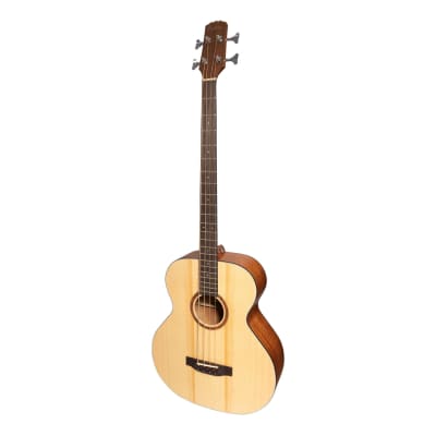 Martinez 'Natural Series' Solid Spruce Top Acoustic-Electric Bass Guitar (Open Pore) for sale