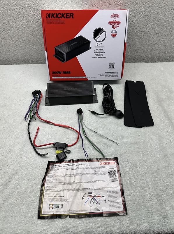 Kicker Key 200.4 4 x Channel Amplifier w/DSP - car audio Kicker Key 200.4 4 x Channel Amplifier w/DSP - car audio