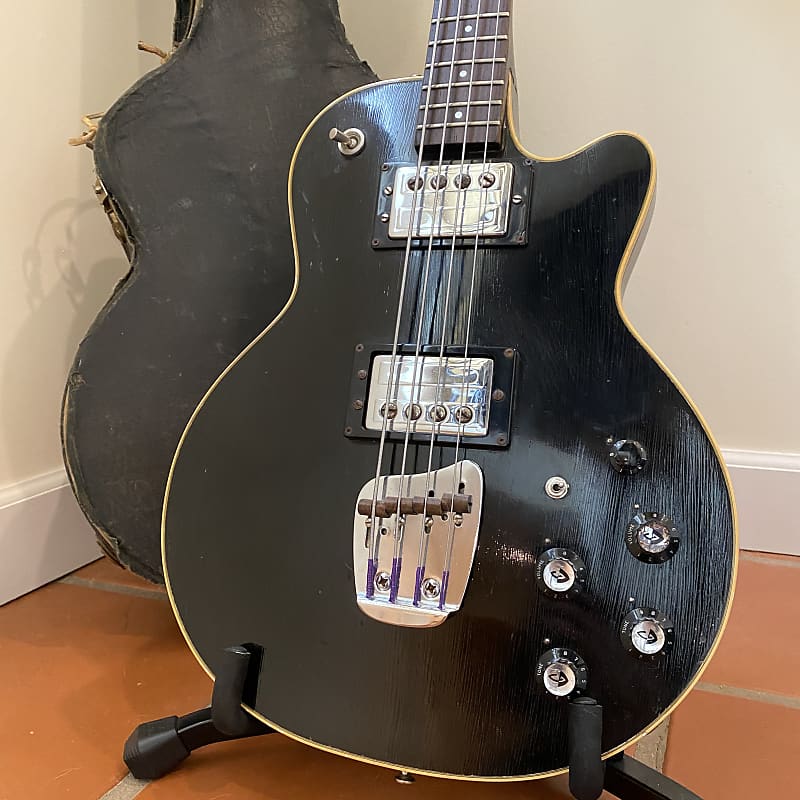 Guild M85 1973 Black Solid Body Bass Guitar Reverb