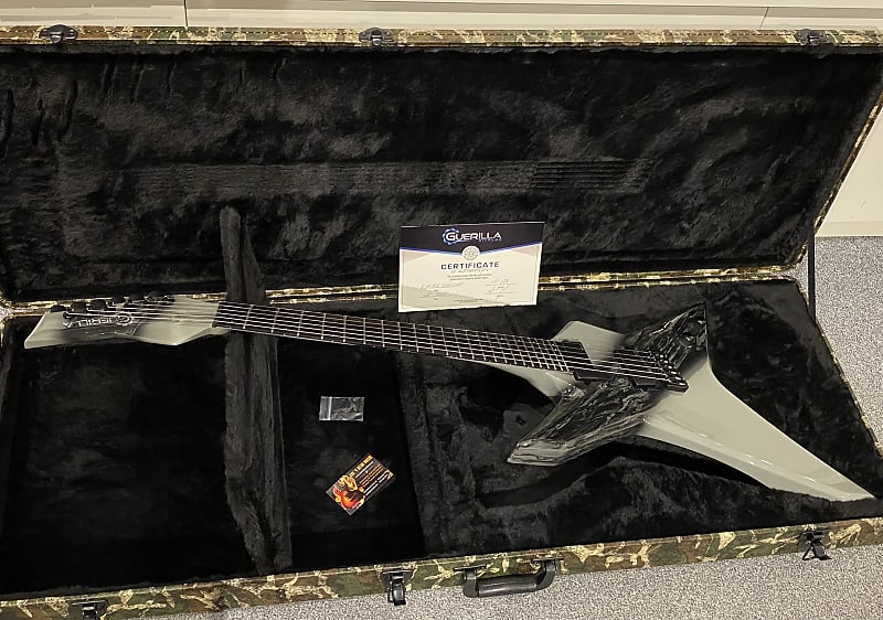NEW Guerilla Guitars #K-XR6HSM - Streetfighter, Grey WITH Fitted Premium Camo Case image 1