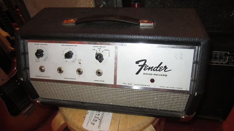 ~1968 Fender Tel-Ray Electronics Echo Reverb Chrome and Black | Reverb
