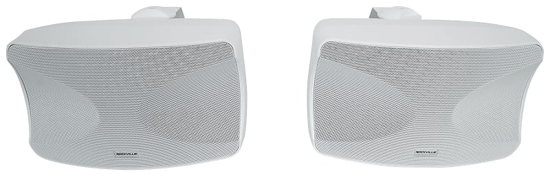 Pair Rockville WET-44 PRO Dual 4" 4-Way Swivel 70V Commercial Speakers in White image 1