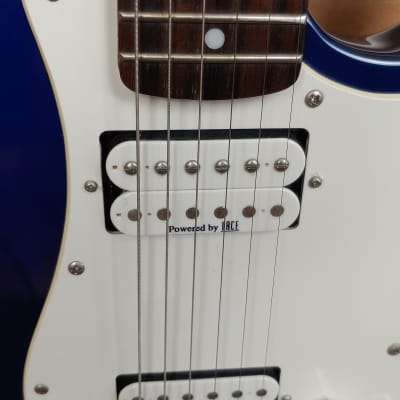 Lace Huntington Mooneyes Blue guitar With Hard Shell Case image 8