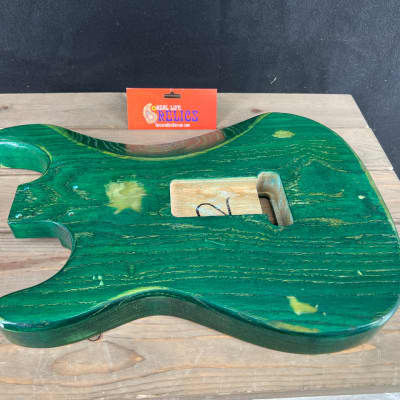 Real Life Relics Custom Class Strat® Body Aged Trans Forest Green Swamp Ash Nitro Lacquer image 7