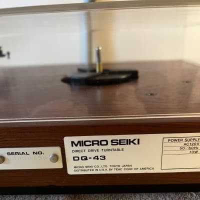 Micro Seiki DQ-43 Turntable w/o Cartridge For Parts or Repair image 7
