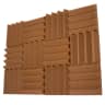 12 Pack of Brown 3 Inch Studio Acoustic Foam Sheets - Sound Dampening Tiles