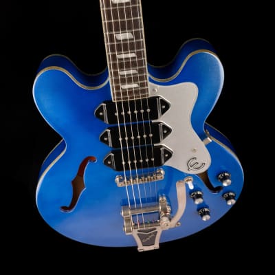 Used Epiphone Limited Edition Riviera Custom P93 Royale Chicago Blue Pearl with Gig Bag image 4