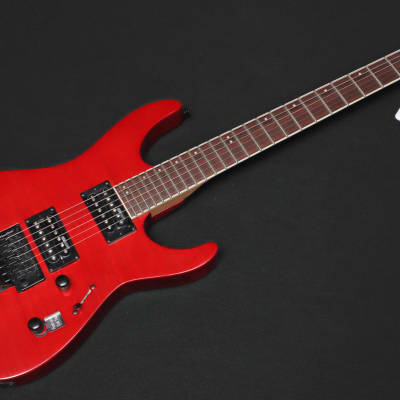 ESP LTD M-200FM Electric Guitar Red See Thru - W/Setup & Bag image 2