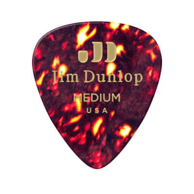 Jim Dunlop Genuine Celluloid Shell Classics Pick - Medium (pack of 12) image 1