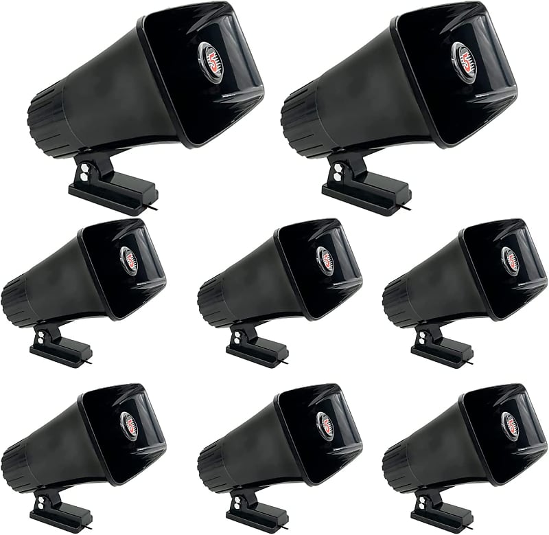 5Core Indoor Outdoor PA Horn Speaker 8Pcs 5 x 8 Inch Loud PA System 8 Ohm 65W Loud Siren Audio  			