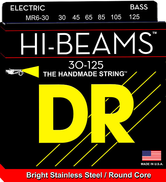 DR MR6-30 Hi Beam 6-String Bass Strings - Medium (30-125) image 1