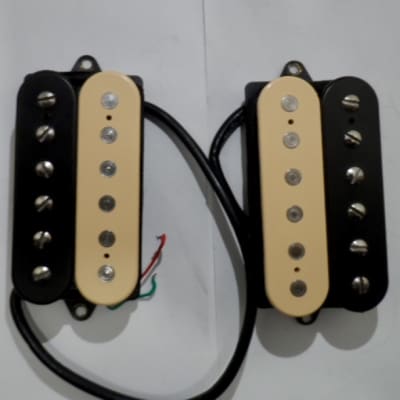 Ernie Ball Music Man AXIS EX, Van Halen EVH Signature SET of 2 Vintage Genuine USA DiMarzio Custom B1 Bridge & N2 Neck Humbucker Pickups 4 conductor Black & Cream Zebra BHWB1BCL 373963 & BHNN2BCL 373966 N1 90's image 3