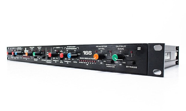 Vintage Rack Mount DBX 166 Over Easy Compressor w/ Gate