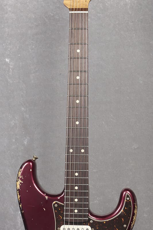 Xotic XSC-2 Dark Candy Apple Red Over 3-Tone Sunburst Heavy Aged