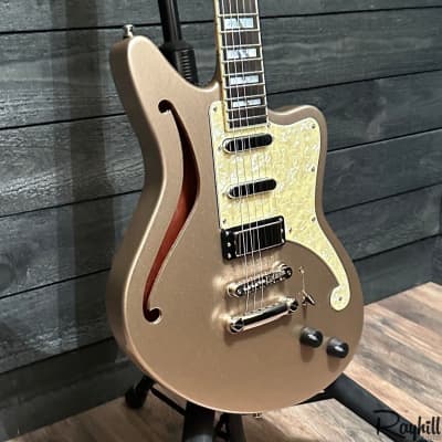 DAngelico Deluxe Bedford SH Desert Gold Semi Hollow Body Electric Guitar image 2