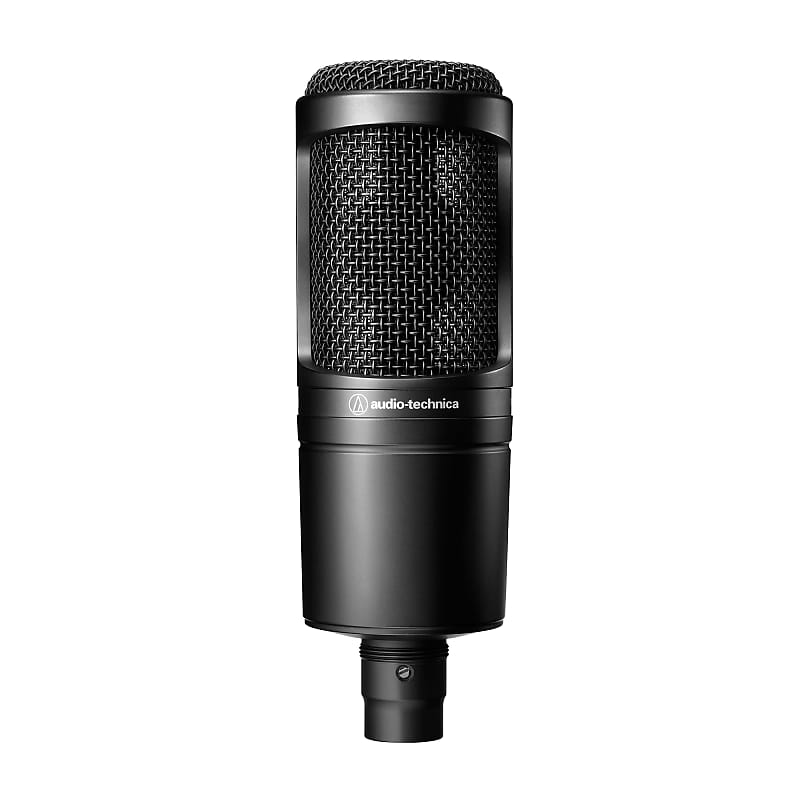 Audio-Technica AT2020 Large Diaphragm Cardioid Condenser Microphone - Black