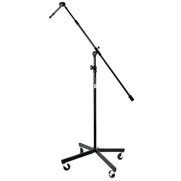 On-Stage SB96+ Studio Boom Mic Stand w/ 7" Mini Boom Extension and Casters image 1
