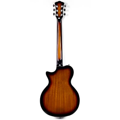 Johnson JH-100 Delta Rose Hollowbody Electric Violin Sunburst Guitar | JH-100-S image 3