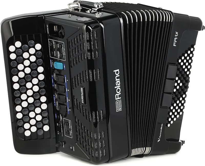 Roland FR-1XB Premium V-Accordion Lite with 62 Buttons and Speakers, Black image 1