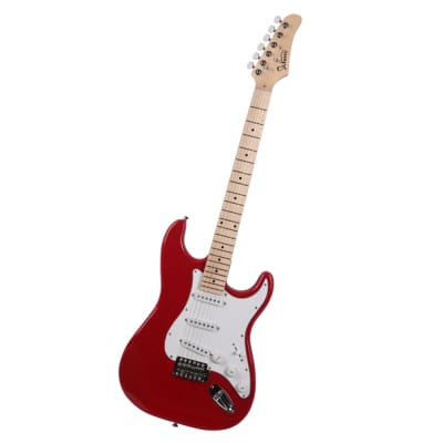 Glarry Red GST Maple Fingerboard Electric Guitar image 9