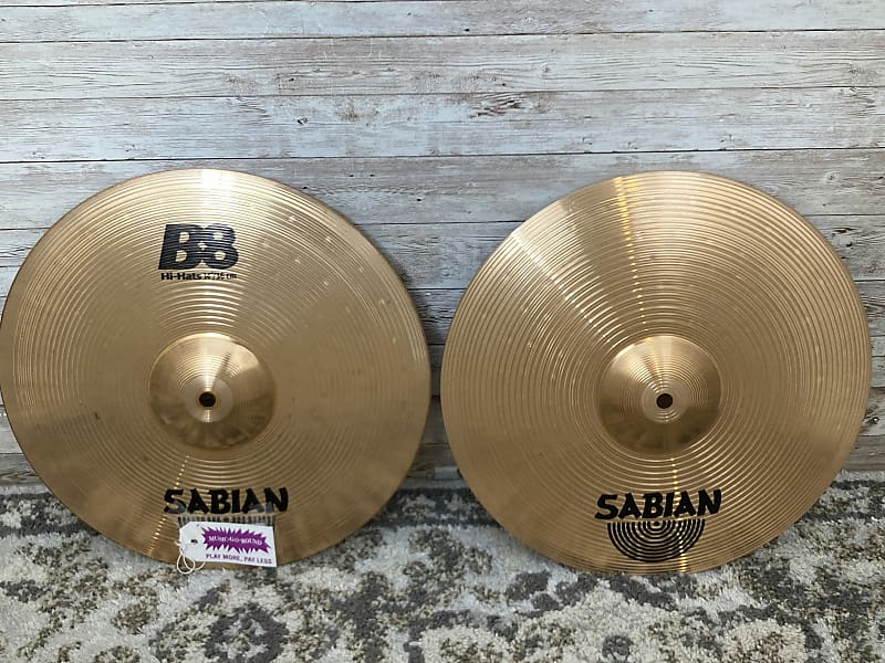 Used Sabian 14" B8 Hi Hat Cymbals Reverb