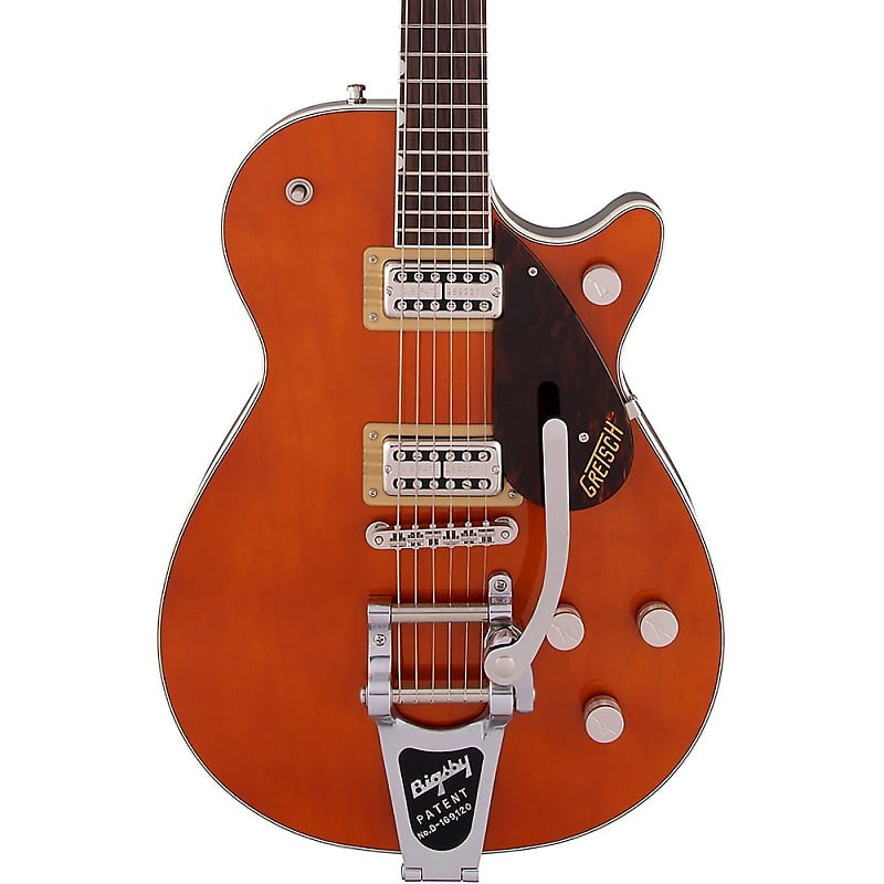 Gretsch Guitars G6128T-PE Players Edition Duo Jet Black With Bigsby Electric Guitar Round-Up Orange image 1