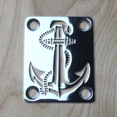 Anchor Neck Plate For Bolt On Neck Guitar or Bass - Chrome Finish for sale