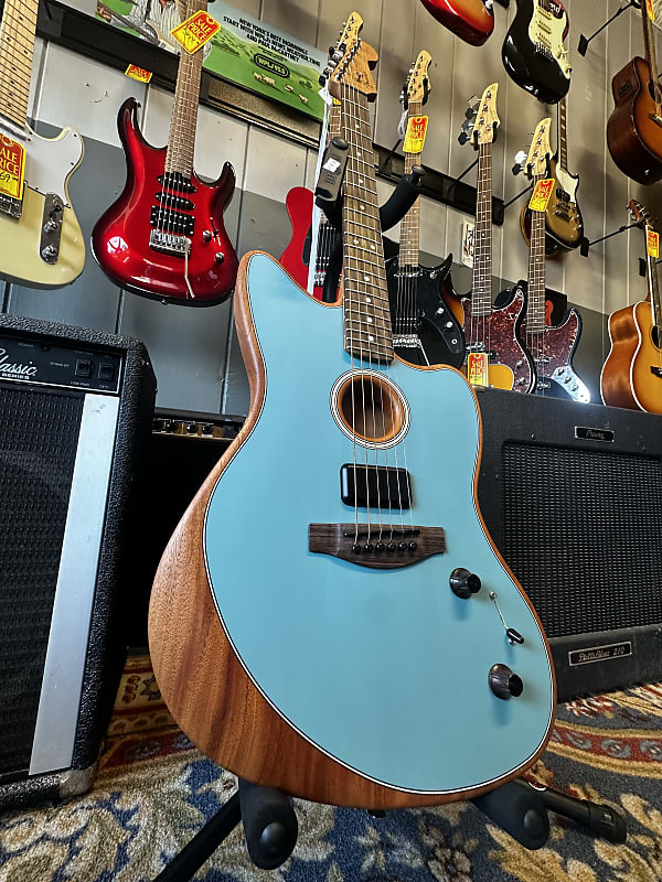ギター Acoustasonic Player Jazzmaster Ice Blue Fender Acoustasonic Player Jazzmaster Acoustic-electric