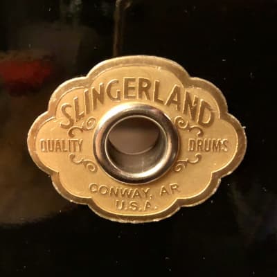 Vintage Slingerland 30's Maple/Mahogany Custom 10 lug RADIO STUDIO  KING Snare Drum - Gloss Black Enamel-NEW Build! image 5