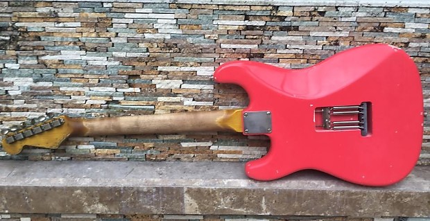 MJT Swamp Ash lightweight Fiesta Red Strat body MJT Swamp Ash lightweight Fiesta Red Strat body