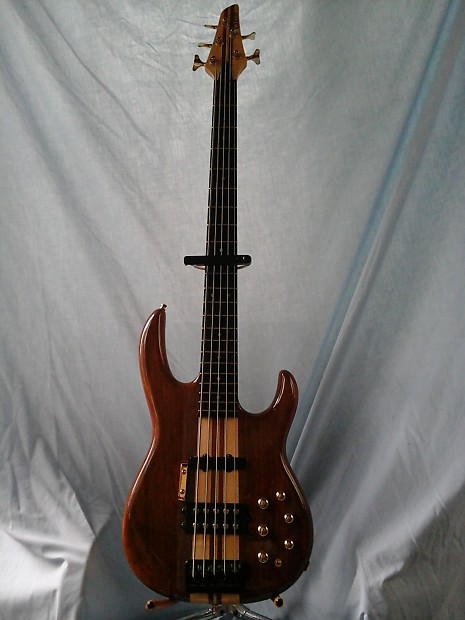 Carvin XB75 5-string bass extended-scale 2001 Walnut & Maple image 1