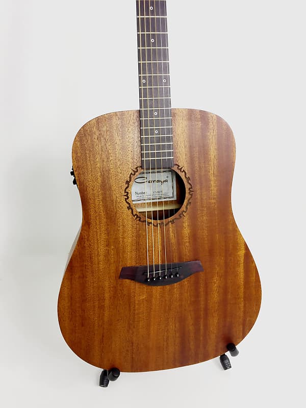 Caraya Safair 41 All Mahogany Dreadnought Acoustic Guitar,Built-in EQ+Gig  Bag Safair 41”EQ