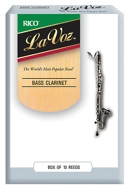 La Voz Bass Clarinet Reeds, Strength Medium-Hard, 10-pack image 1