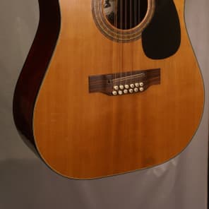 Vintage MADE IN JAPAN Alvarez 5021 12 string acoustic guitar with a nice hardshell case image 3