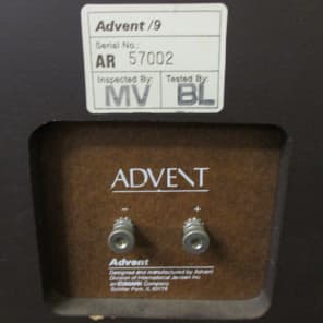 Advent 9 speakers clearance