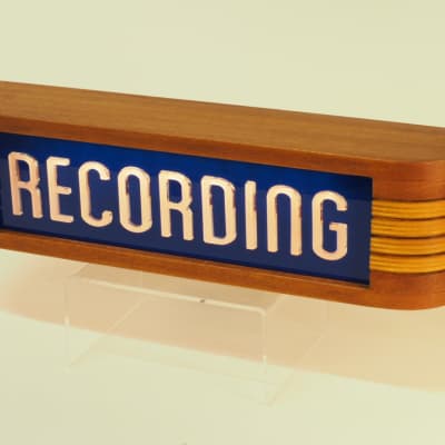 Studio Warning Sign, 14", "Recording", Blue bg imagen 3