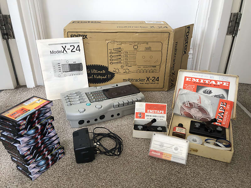 Tape Recorder Fostex X24 multitrack with tapes and Reverb UK
