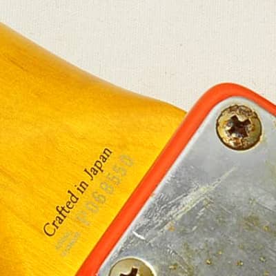 Fender Japan Stratocaster For Left-handed P serial Electric Guitar  Orange Ref No.5367 image 14