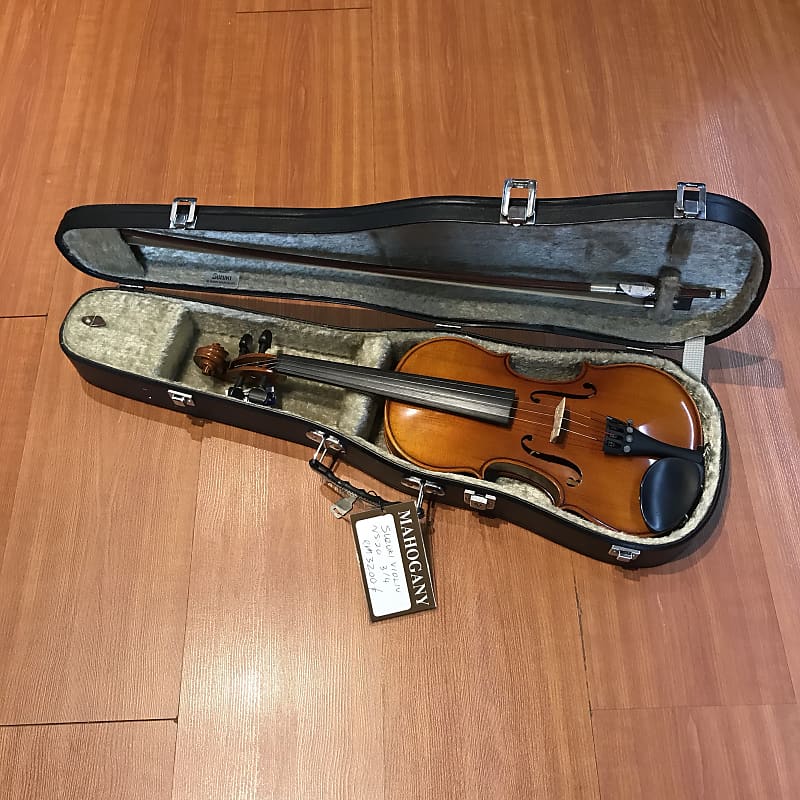 Suzuki NS20 3/4 Size Violin Dark Natural Finish | Reverb