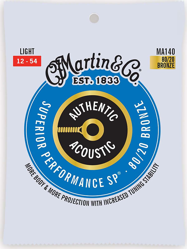 Martin MA140PK3 Authentic Acoustic Strings 3 Pack Light 80 20